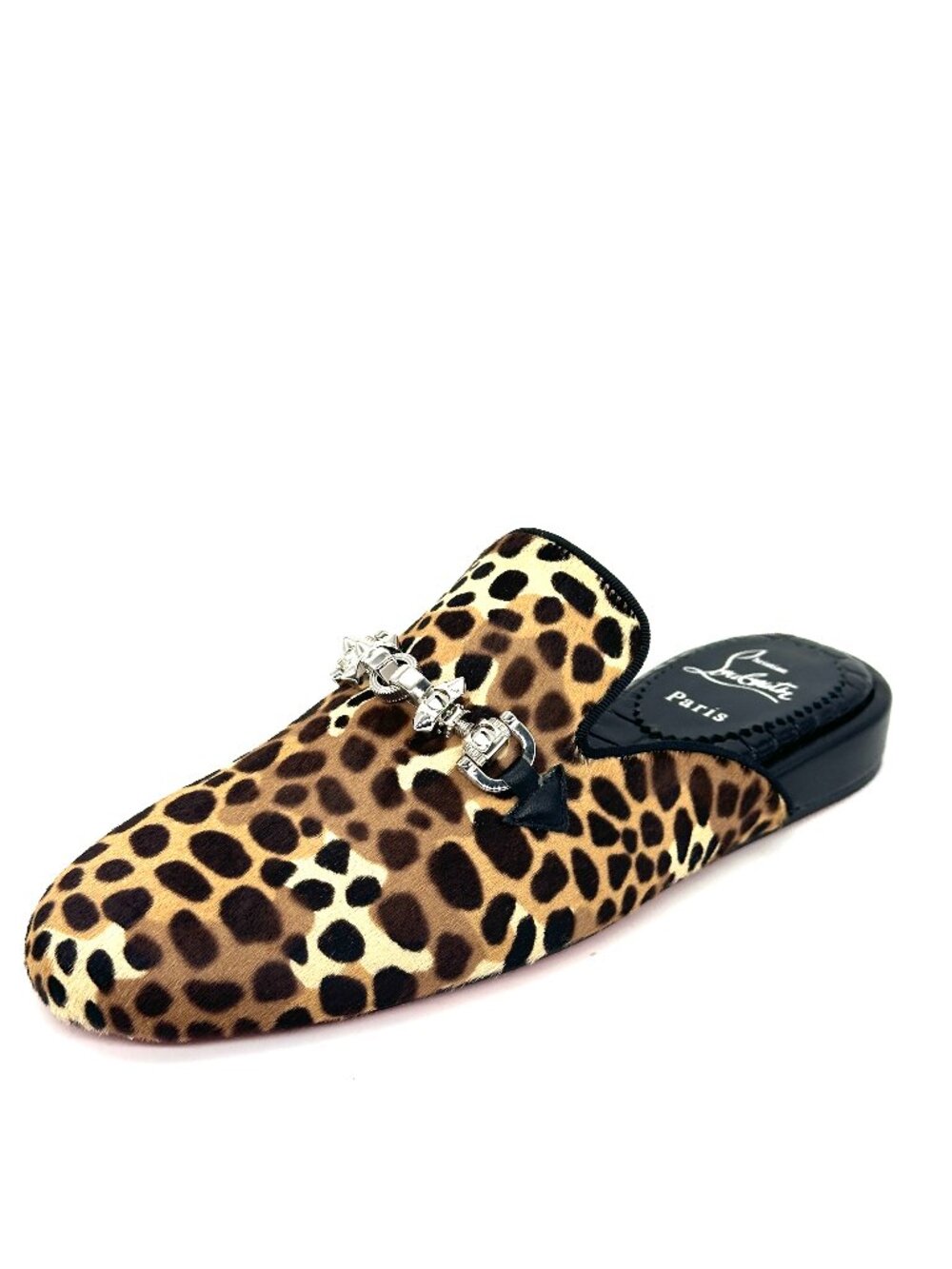 Christian Louboutin COOLITO SWING Pony Leopard Mules Slipper Slide Sandals
